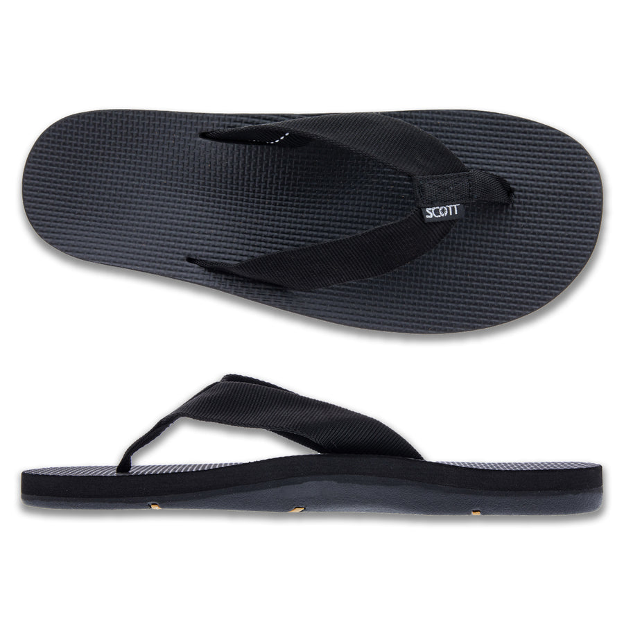 Black Colour Durable flip flops Rubber Slippers for Men
